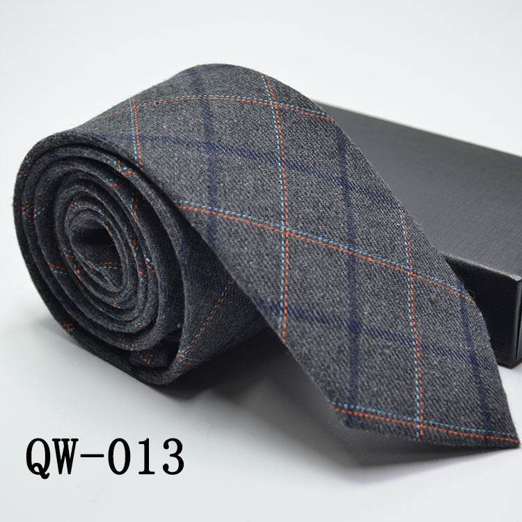 Mens Tie Super Narrow Wool-like Elegant Business Wear gent's ties Distinguished Fine Apparel QW013