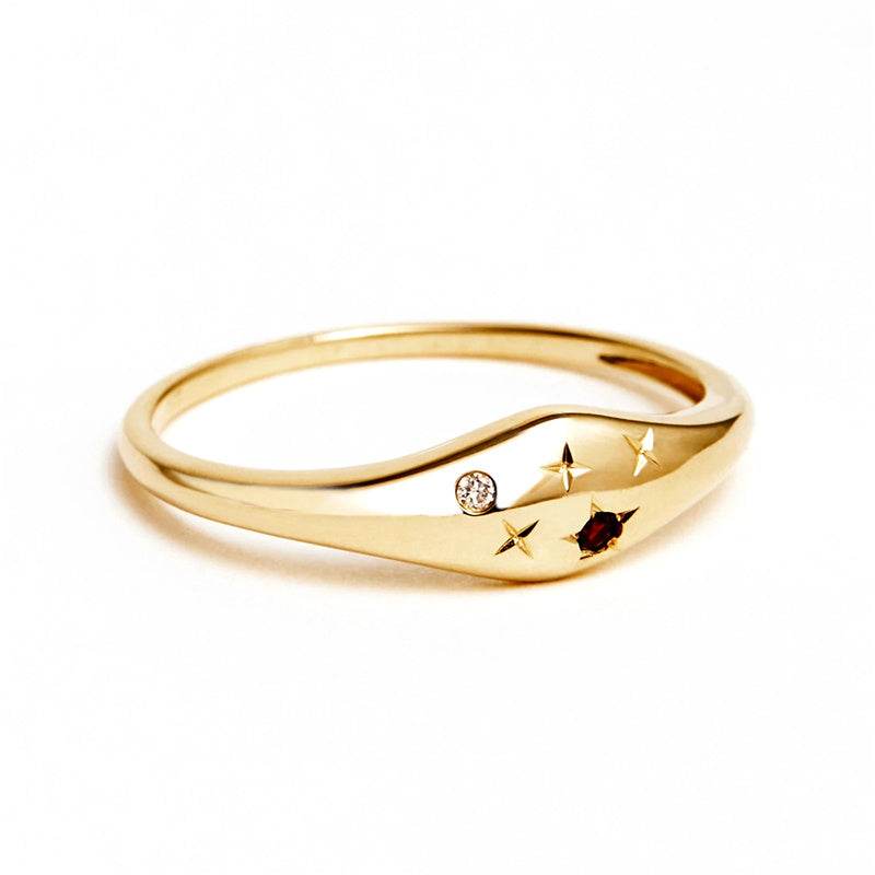 Women's Diamond Ring - Fashionable, stylish, sleek ladys ring Distinguished Fine Apparel Gold Capricorn No.6