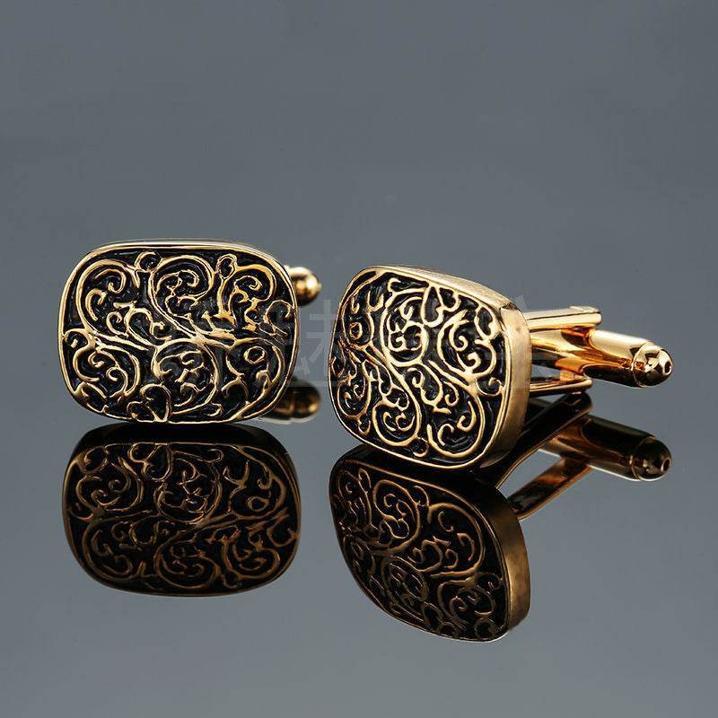 Fashionable Square French Cufflinks - distinguished statement gents accessorys Distinguished Fine Apparel Gold
