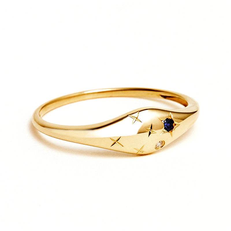 Women's Diamond Ring - Fashionable, stylish, sleek ladys ring Distinguished Fine Apparel Gold Virgo No.6