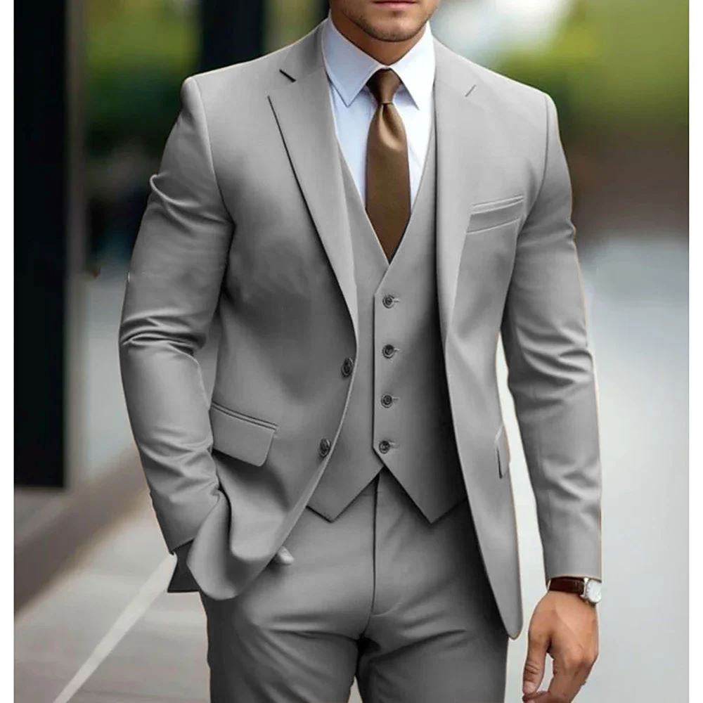 Men's Three piece Suits, Casual, Formal or Business Wear formal wear Distinguished Fine Apparel Gray 5XL