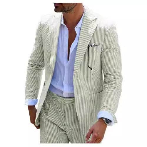 Men’s Two Piece Summer Suit – Lightweight Elegance for the Modern Gentleman gents suit Distinguished Fine Apparel