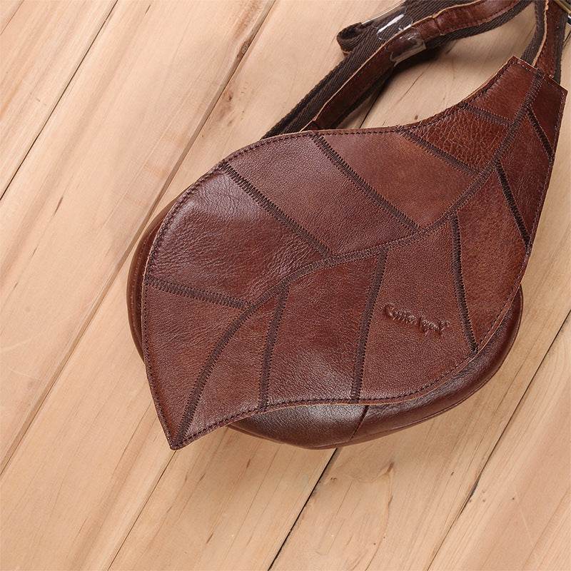 Eccentric Distinguished ladies Leather bag - straddle leaf Cross Body Styling gents accessorys Distinguished Fine Apparel