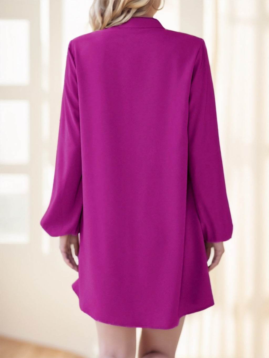 Ladies Lantern Long Sleeve Shirt - Dress Styled ladys tops Distinguished Fine Apparel