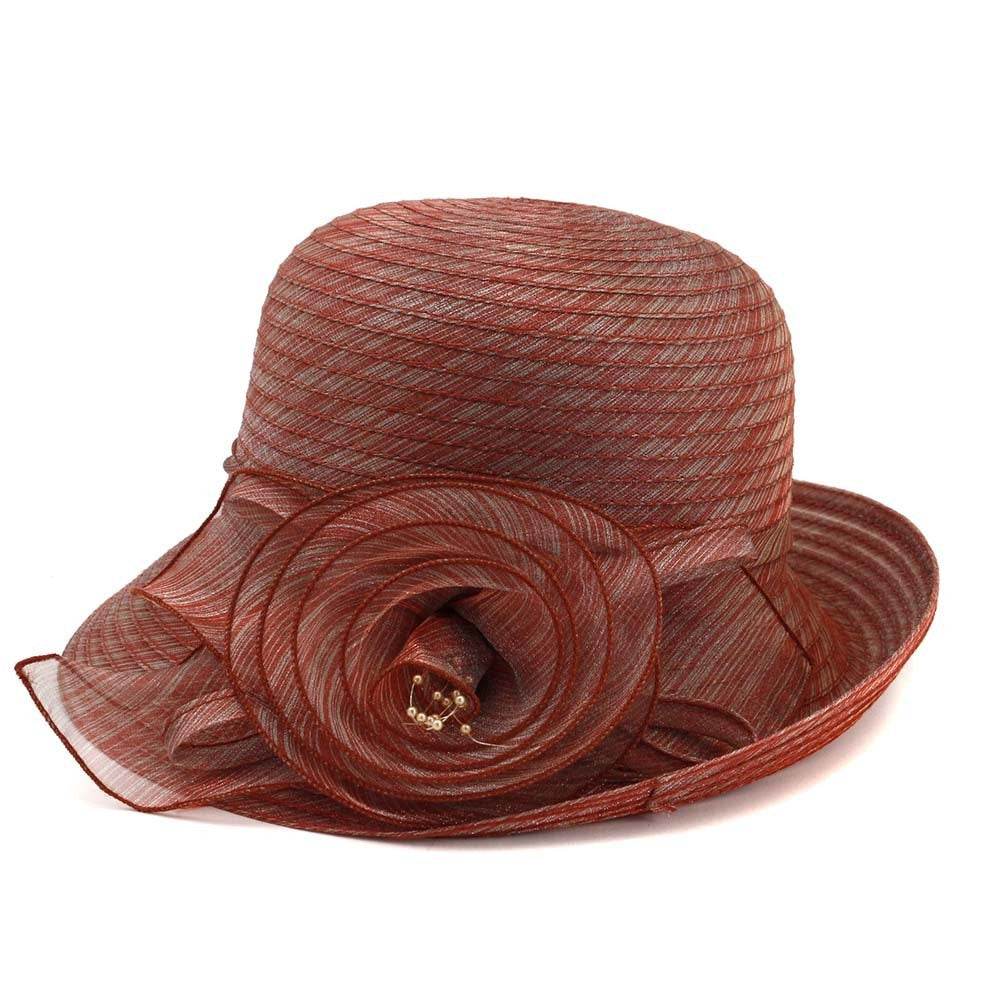 Ladies Fine Head Wear - Daily Sun Hat ladys hats Distinguished Fine Apparel Wine red