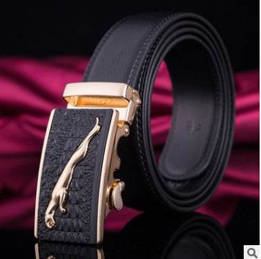 Men's Professional Business leather belt With automatic buckle formal wear Distinguished Fine Apparel 29 110 130cm