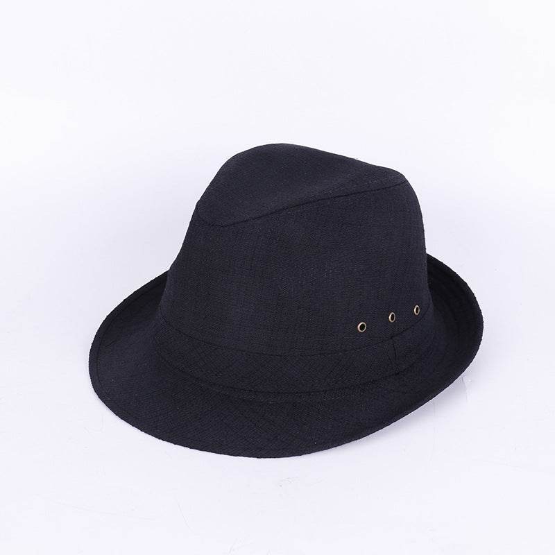 Distinguished Gentleman's Fine Fedora - Thickened Quality mens hats Distinguished Fine Apparel Linen Black 57CM