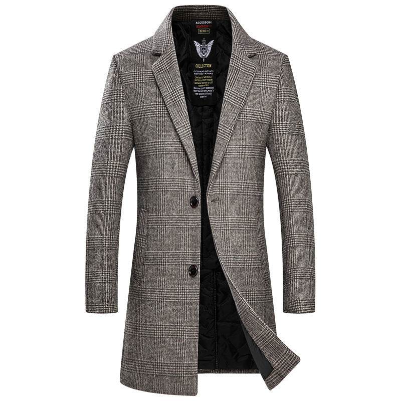 Distinguished Gentlemen's Heavy woolen overcoat gents jacket Distinguished Fine Apparel