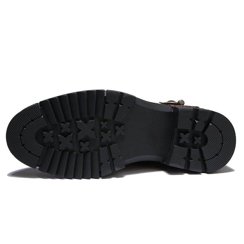 Steam Punk / Retro Wrinkle Genuine Leather Men's Boots gents shoes Distinguished Fine Apparel