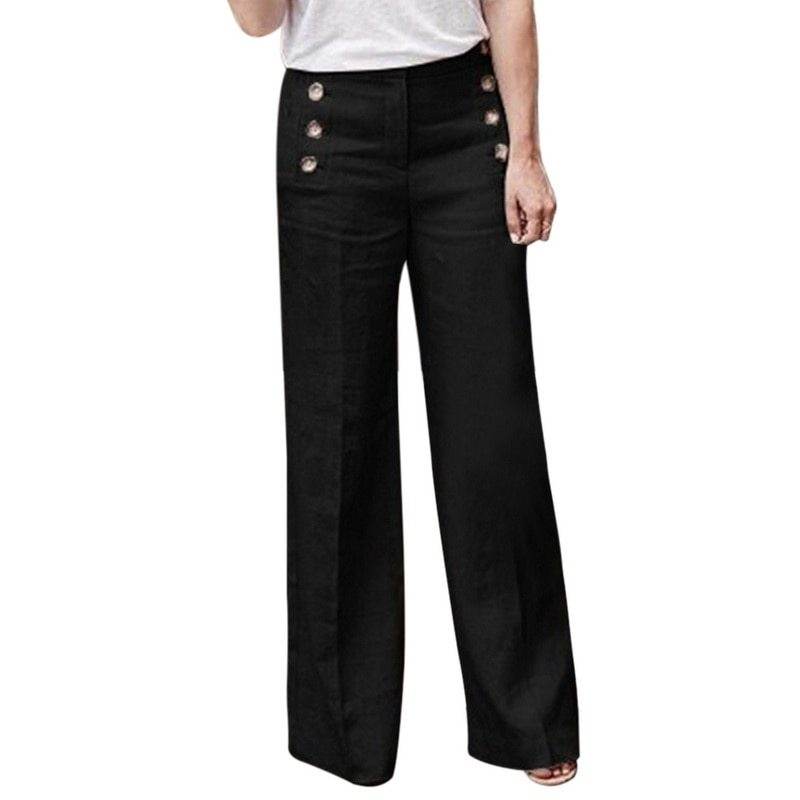 Ladies Semiformal Double Breasted Wide Leg Pants ladys pants Distinguished Fine Apparel Black 3XL