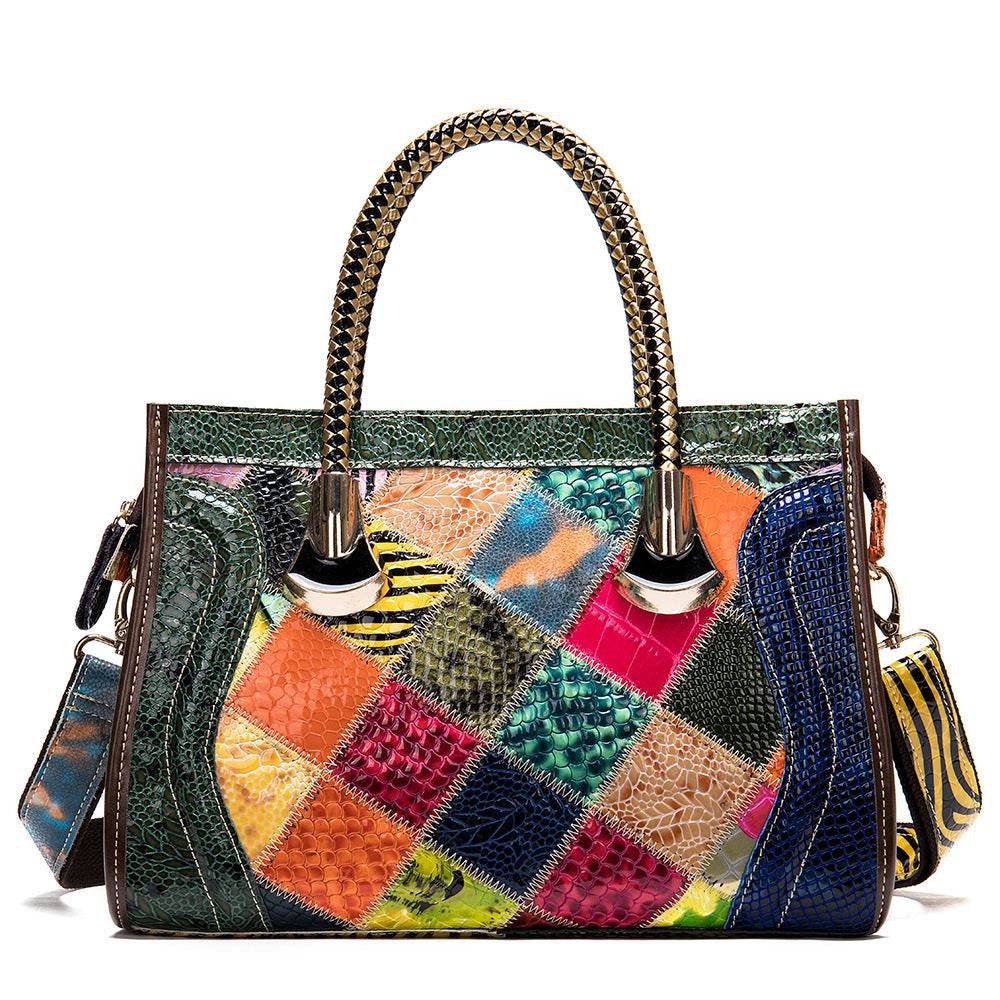 Eccentric ladies Genuine leather Bag - Exquisite Quality, Retro Elegance, Distinctive Statement Lady's accessory's Distinguished Fine Apparel 2Style