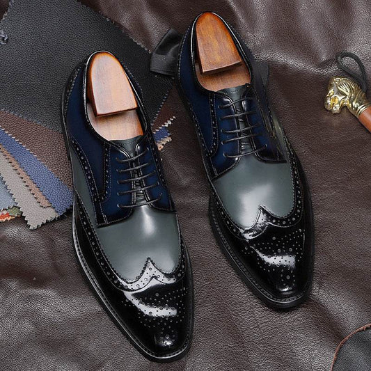 Men’s Pointed Toe Leather Formal Shoes – Classic Business Dress Footwear gents shoes Distinguished Fine Apparel