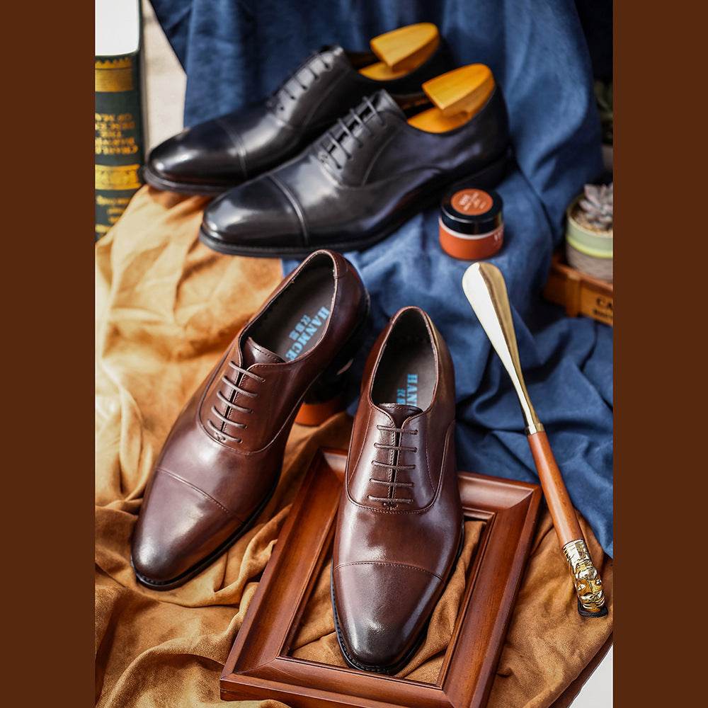 Genuine Leather Shoes Light Weight Men's Dress Shoes gents shoes Distinguished Fine Apparel