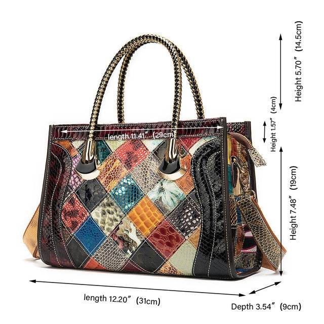 Eccentric ladies Genuine leather Bag - Exquisite Quality, Retro Elegance, Distinctive Statement Lady's accessory's Distinguished Fine Apparel