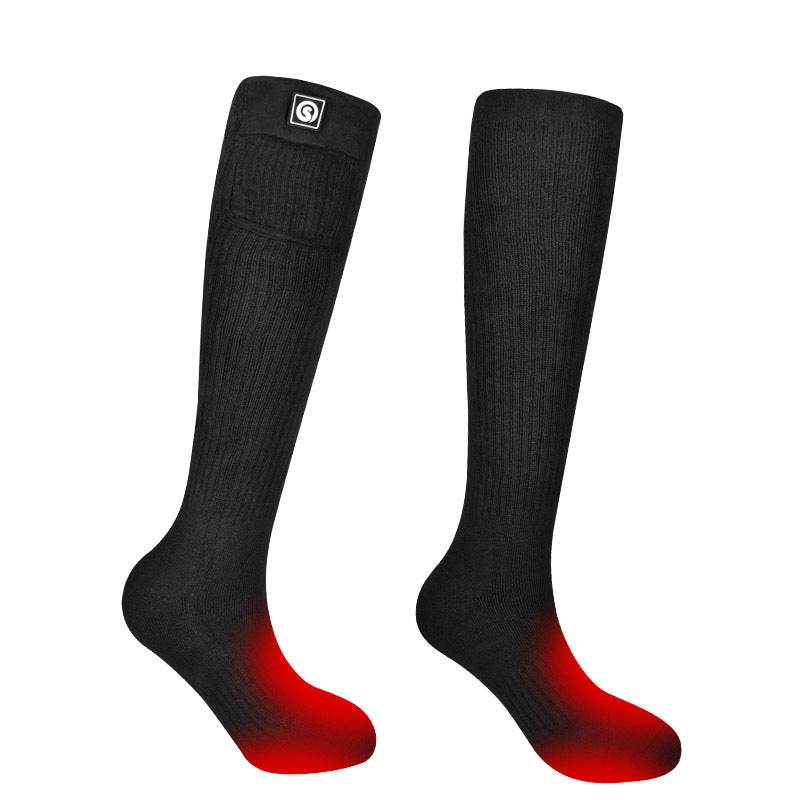 Heated Socks, Rechargeable, Keep your Feet Warm in Winter ladys socks Distinguished Fine Apparel Black L