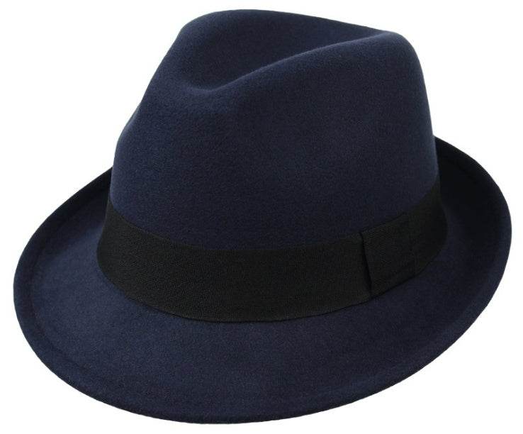 Gentleman's Genuine Daily hat - Wool Felt Hat Men's hats Distinguished Fine Apparel Navy Blue