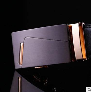 Men's Professional Business leather belt With automatic buckle formal wear Distinguished Fine Apparel 20 110 130cm