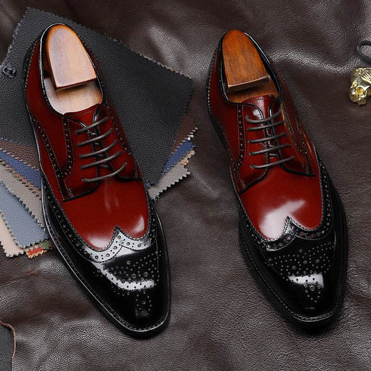 Men’s Pointed Toe Leather Formal Shoes – Classic Business Dress Footwear gents shoes Distinguished Fine Apparel