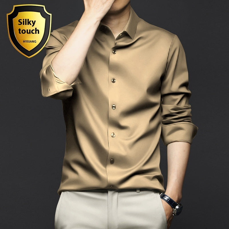 Long Sleeve Shirt Men's Anti-wrinkle Non-ironing Business Clothing Shirt gents Shirts Distinguished Fine Apparel