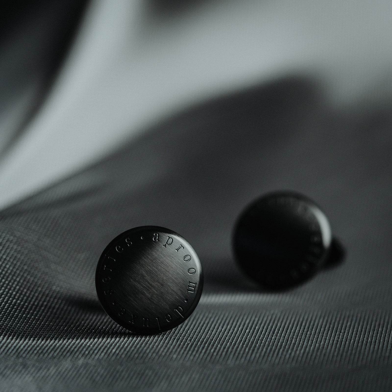 Cufflinks Men's Business Luxury - solid Simple Black gents accessorys Distinguished Fine Apparel