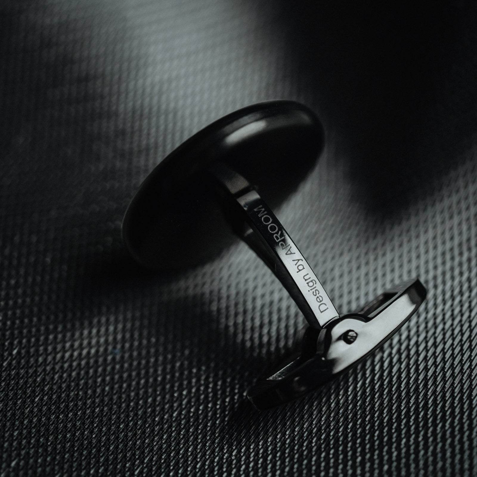 Cufflinks Men's Business Luxury - solid Simple Black gents accessorys Distinguished Fine Apparel