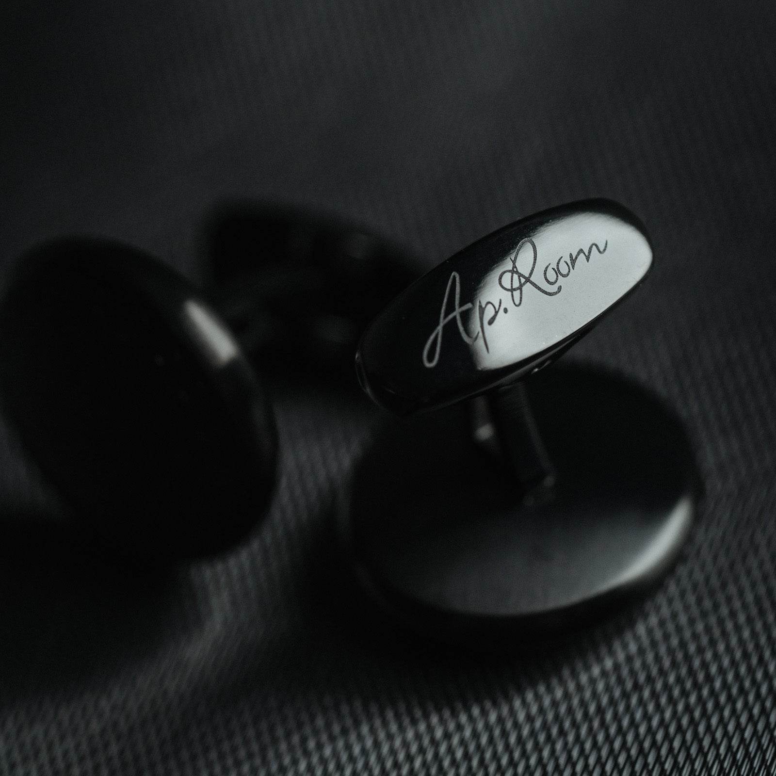 Cufflinks Men's Business Luxury - solid Simple Black gents accessorys Distinguished Fine Apparel Black