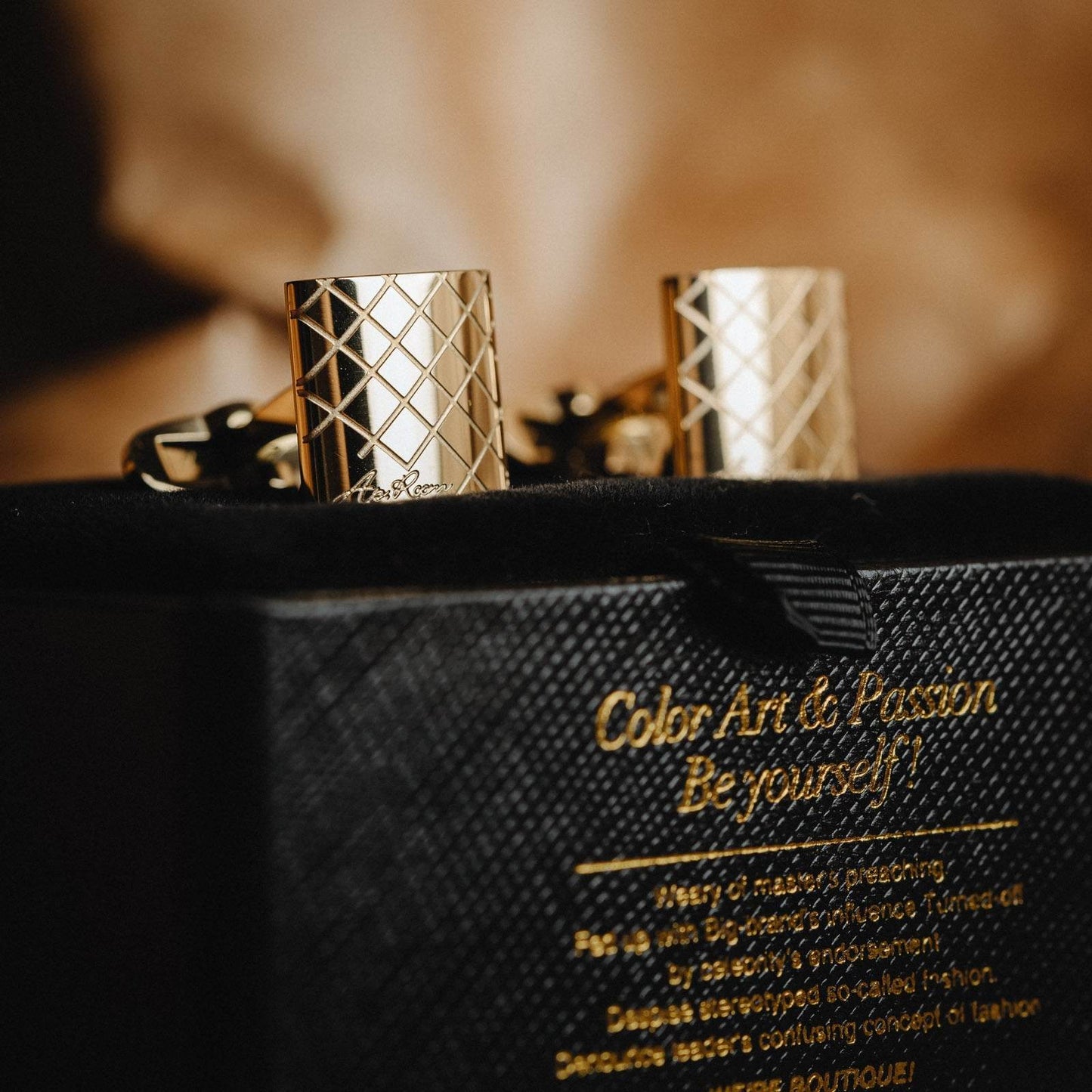 Business Casual Men's Gold Professional Cufflinks gents accessorys Distinguished Fine Apparel