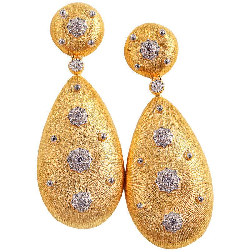 Brushed Water Drop Earrings – S925 Silver Gold-Plated Elegance ladys earrings Distinguished Fine Apparel