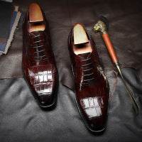 Gentlemen's Quality Handmade Leather Shoes - Formal Wear formal wear Distinguished Fine Apparel Red wine 46