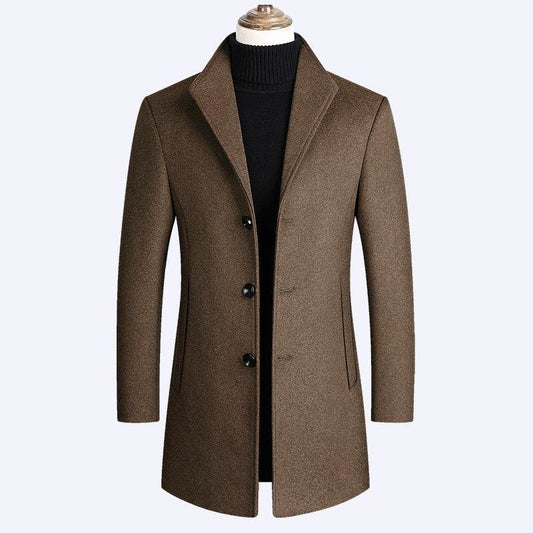 Distinguished Gentlemen's Autumn And Winter Woolen Coat gents jacket Distinguished Fine Apparel