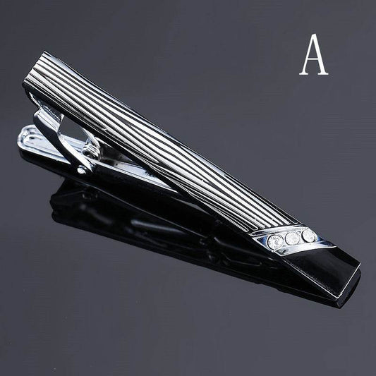 Bronze Polished Patterned Tie Clips, Business Men's and Gentlemen's Tie Clips gents accessorys Distinguished Fine Apparel