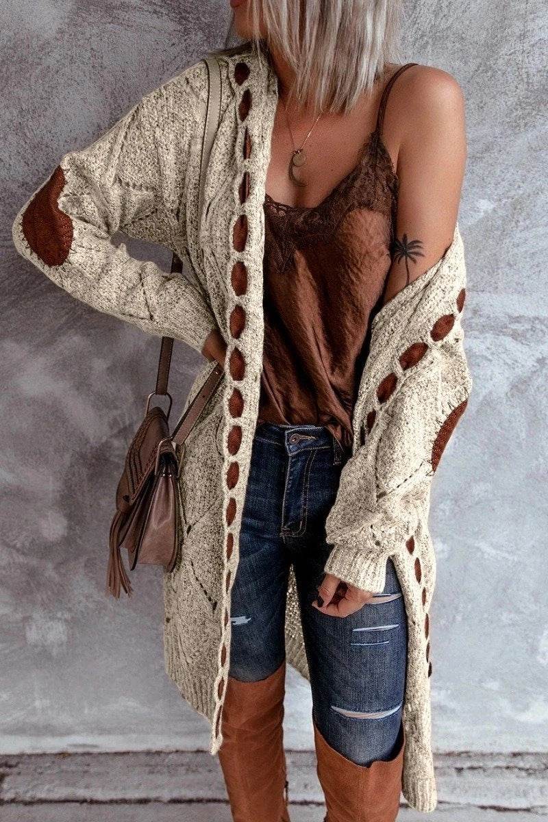 Ladies Long Hooded cardigan Unique Stylish and Warm Ladys Cardigan Distinguished Fine Apparel
