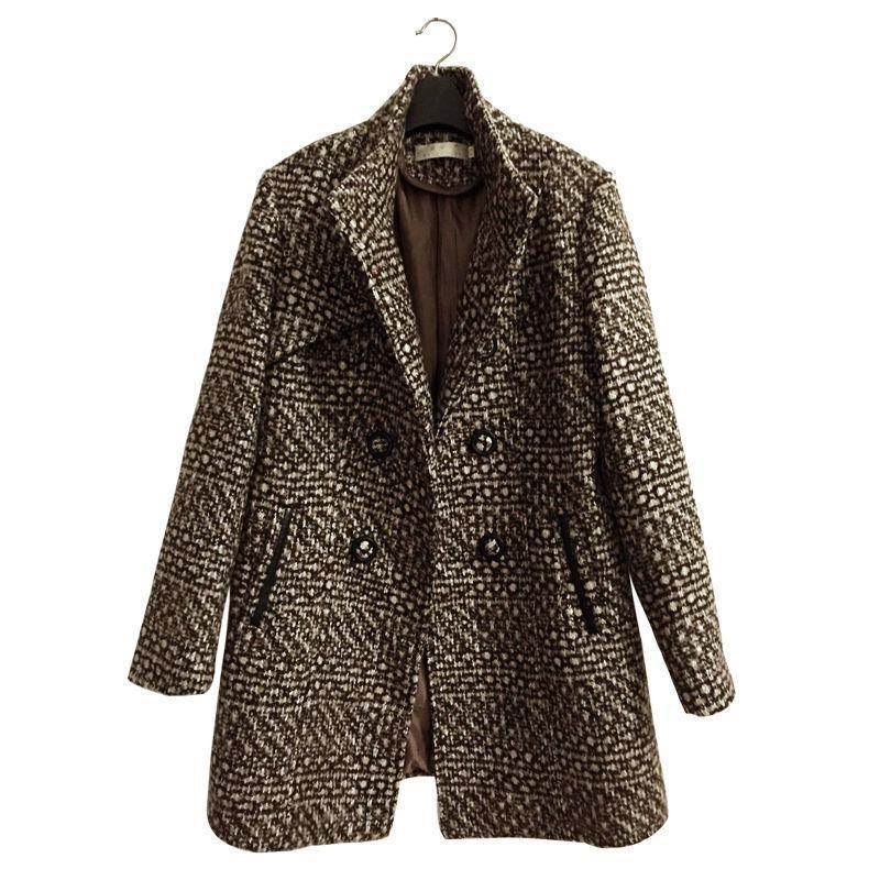 Thick Plaid woolen coat - Professional women's Over Coat ladys coats Distinguished Fine Apparel