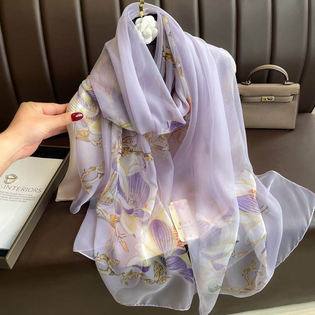 Elegant ladys Scarf - Long Elegant Vibrant ladys skafs Distinguished Fine Apparel Can Ruo Yunjin 180CMto130CM