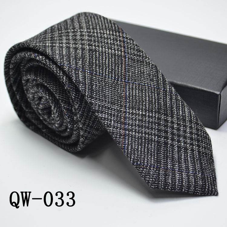 Men's Tie Super Narrow Wool-like Elegant Business Wear - Distinguished Fine Men's & Women's Apparel