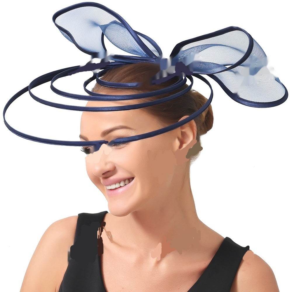 Racing Festival Fashion High-end Top Hat Hair Accessories ladys hats Distinguished Fine Apparel Lake Blue