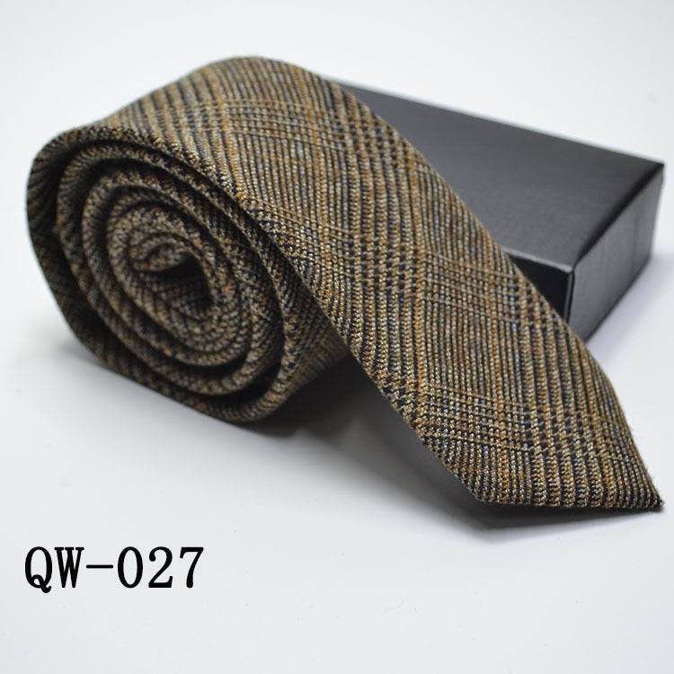 Men's Tie Super Narrow Wool-like Elegant Business Wear - Distinguished Fine Men's & Women's Apparel