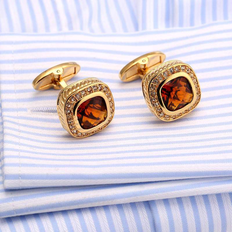 High Quality Classic French Turtle Surface Glass Cufflinks gents accessorys Distinguished Fine Apparel