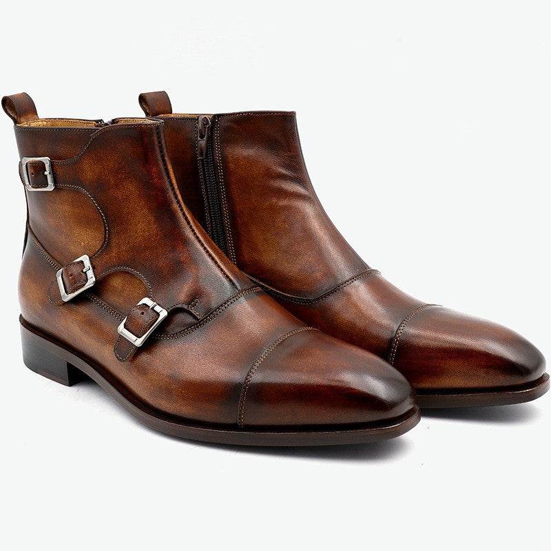 Quality Gentlemen's Handmade Leather Boots Distinguished Design formal wear Distinguished Fine Apparel