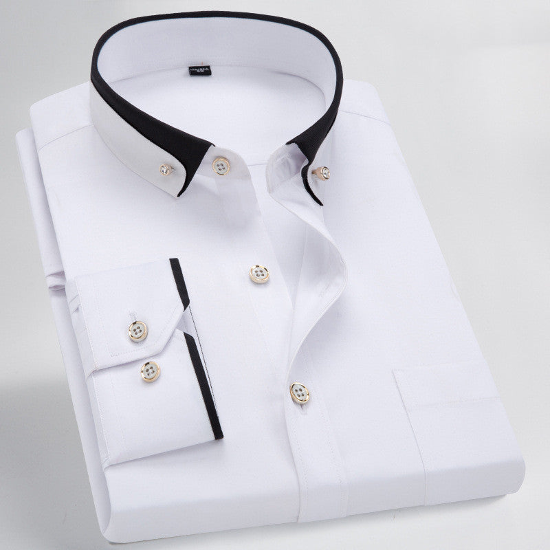 Men's Stretch Shirt, Formal, Business, Casual, Men's Shirts Distinguished Fine Apparel 16728style 38