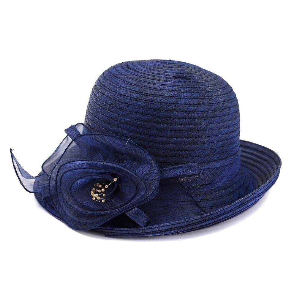 Ladies Fine Head Wear - Daily Sun Hat ladys hats Distinguished Fine Apparel Navy blue