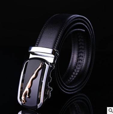 Men's Professional Business leather belt With automatic buckle formal wear Distinguished Fine Apparel 19 110 130cm