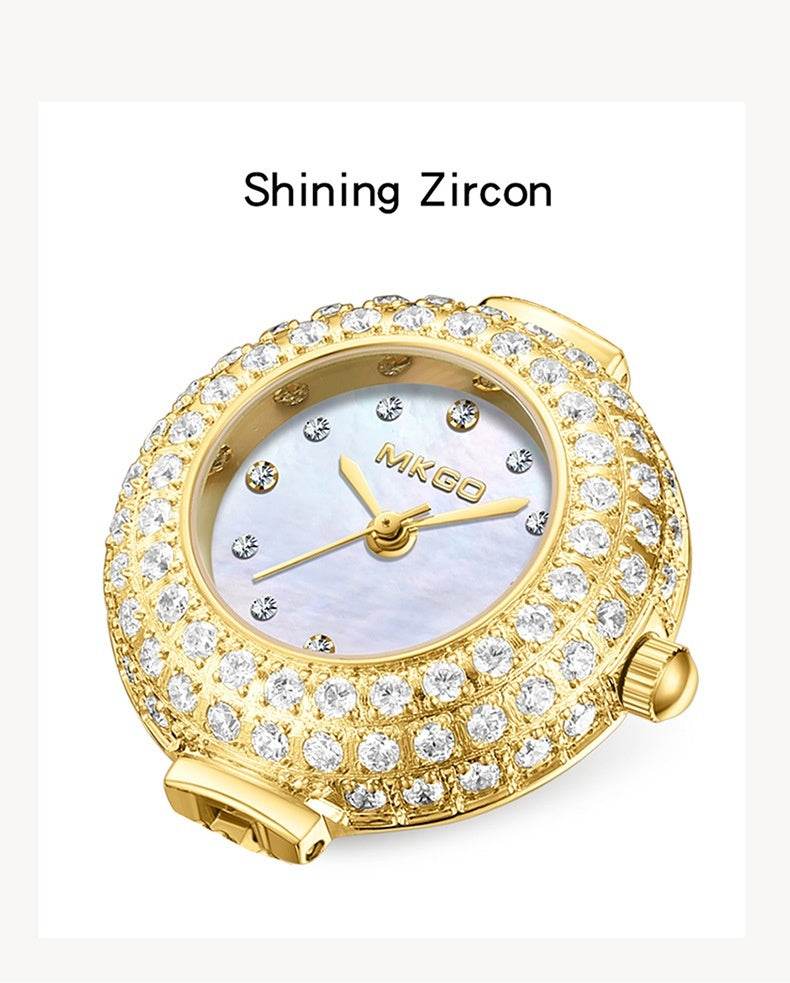 Freshwater Pearl Timepiece - Affordable Luxurious Jewelry - Diamond Elegance ladys watch Distinguished Fine Apparel