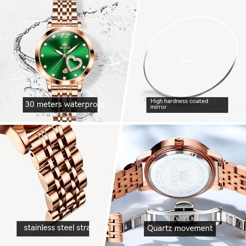 Beautiful Fashion Waterproof Quartz Watch – Timeless Elegance, Everyday Durability ladys watch Distinguished Fine Apparel
