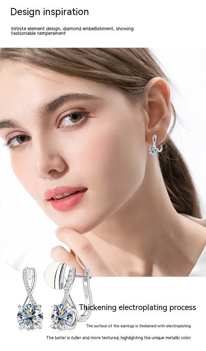 High-Grade S925 Sterling Silver Diamond Earrings – Timeless Sparkle & Luxury ladys earrings Distinguished Fine Apparel