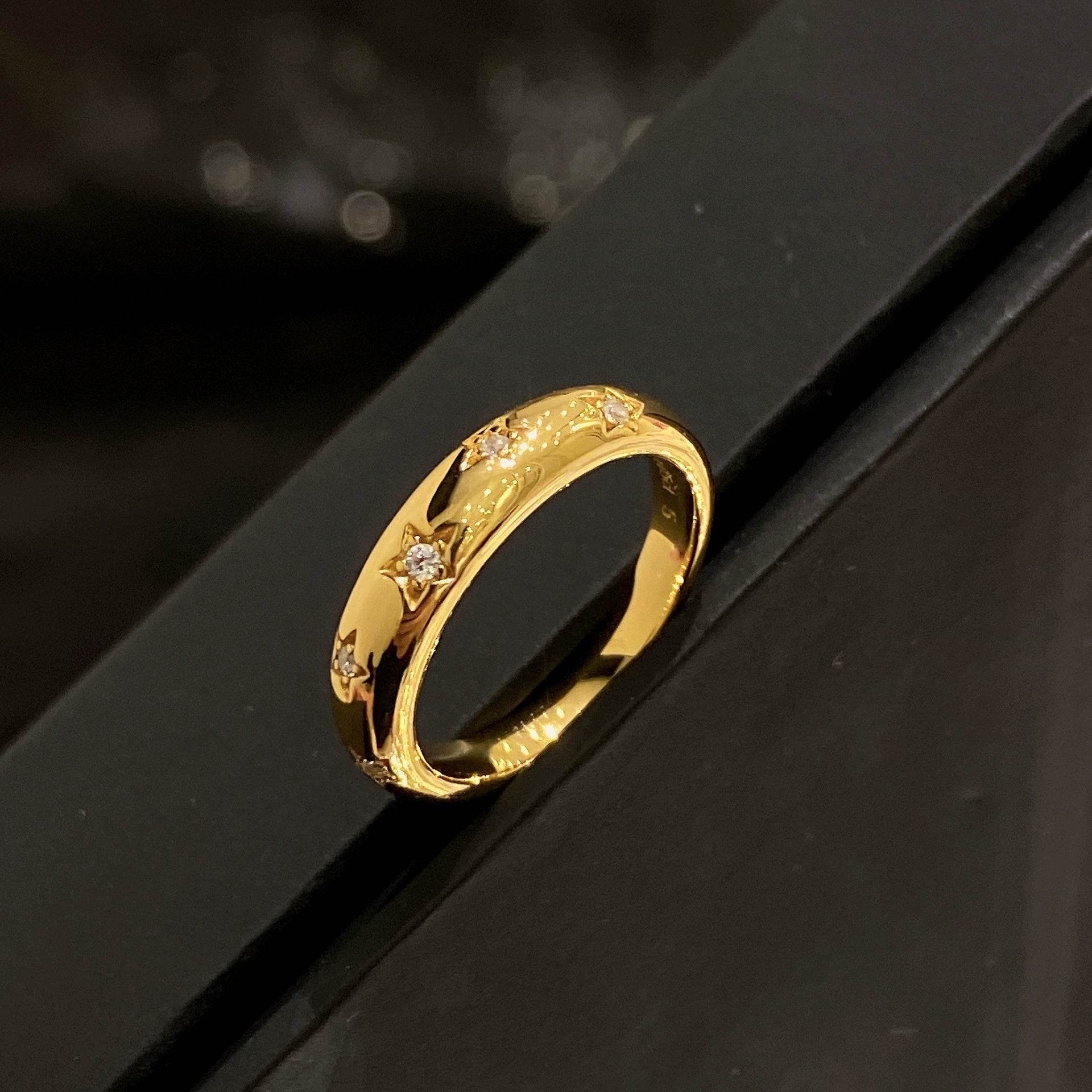 Fashion Eight Stars 925 Sterling Silver Couple's Ring ladys ring Distinguished Fine Apparel