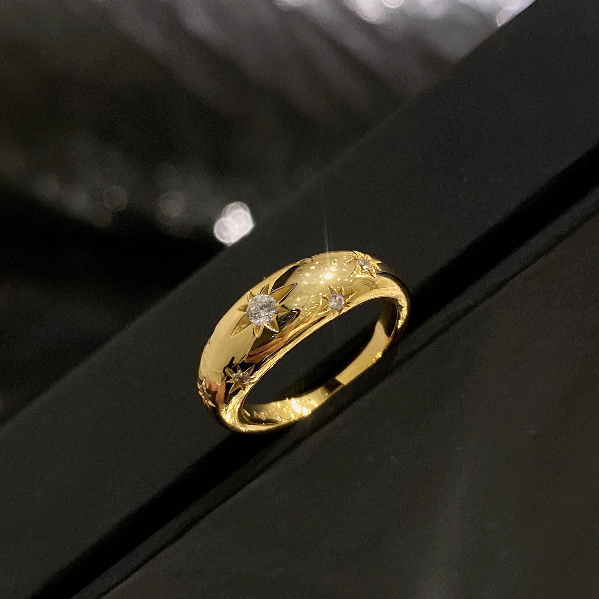 Fashion Eight Stars 925 Sterling Silver Couple's Ring ladys ring Distinguished Fine Apparel