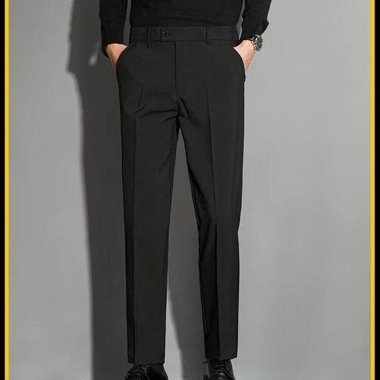 Gentlemen's Straight Cut Spring Casual Pants - Ankle-length Suit Pants gents pants Distinguished Fine Apparel