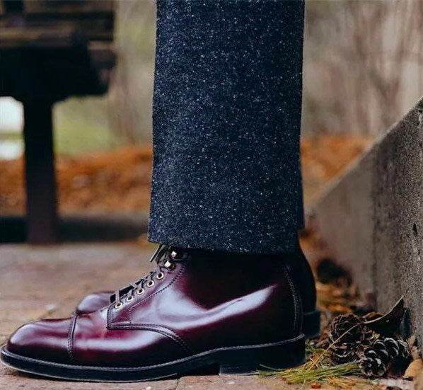 Three Joint Gentlemans Leather Shoes gents shoes Distinguished Fine Apparel