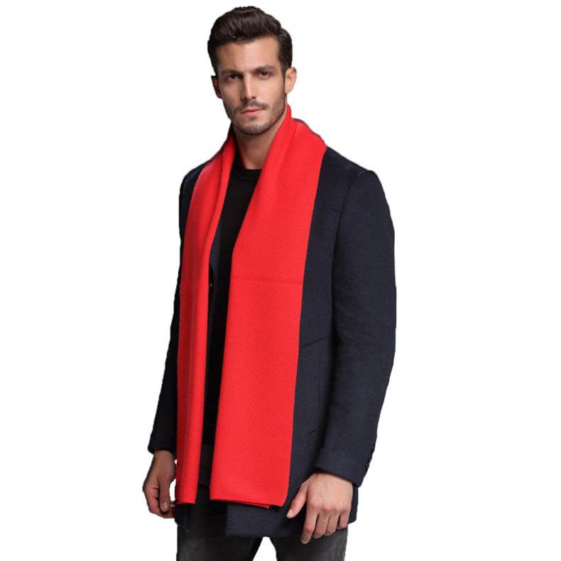 Scarf Cashmere Men's Casual Thick Warm Long Double-Sided gents accessorys Distinguished Fine Apparel